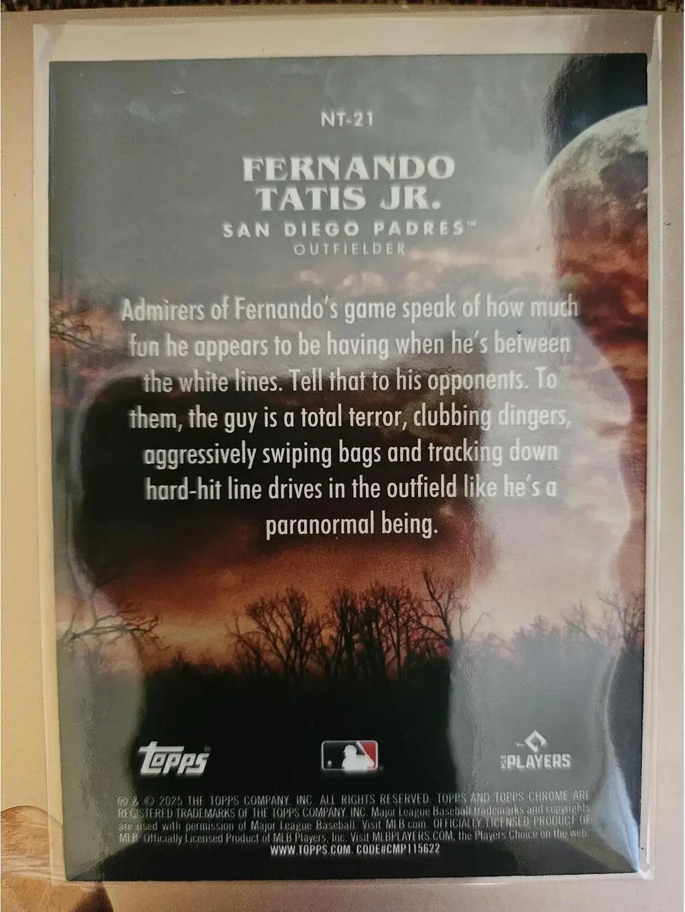 Fernando Tatis 2025 Topps Chrome Night Terrors Insert #NT-21 - RAW Mint - Picture 2 of 2